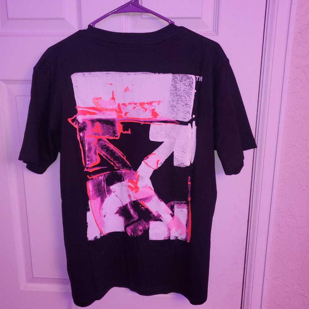 AUTHENTIC OFF WHITE T-SHIRT ( black) Mens Size Large